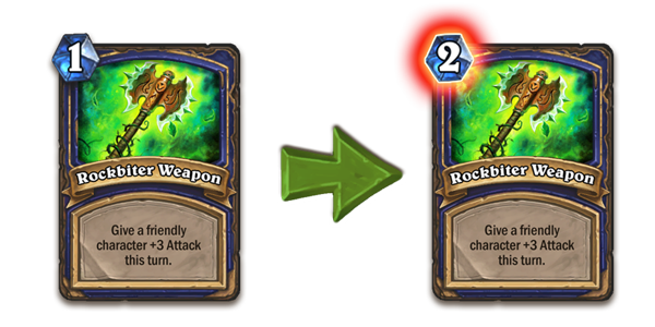 Rockbiter Weapon (from 1 mana to 2 mana)